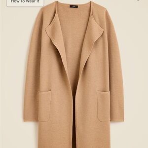 J. Crew Women's Juliette Collarless Sweater Blazer, Large NWT